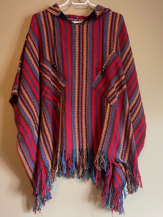 Handmade Sweaters - Handmade Woven Boho Hooded Poncho